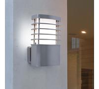 Wofi Lampada da Parete Esterno Acciaio Inox IP44 Argento Bianco
