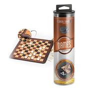 WOGAMAT Game Tubes® - Set da donna con tappetino da gioco in neoprene + 40 pedine in legno, i kit deluxe di grandi classici del gioco a tubo da portare ovunque