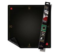 WOGAMAT Tappetino Di Carta Da Gioco Di Lusso Nero per Tarocchi, Poker, Contro, Coinche 60 X 60 Cm- Neoprene Spessore Anti Macchia E Antiderapant su Qualsiasi Tipo Di Superficie - Scorrevole Carte