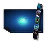 WOGAMAT Tappeto multiuso con zaffiro (dimensione 2 blu, 60 x 100 cm), tappetino per giochi di carte, vassoio, dadi e dimensioni versatili, finitura premium, antiscivolo, silenzioso, spesso e lavabile