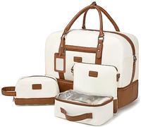 Wogarl Borsa da fine settimana da donna, grande, in tela, borsa da viaggio da viaggio, borsa a tracolla per il fine settimana con scomparto per scarpe, per viaggi, volo notturno, uso quotidiano,