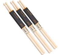 WOGOD - Bacchette per batteria classiche 5A con punta in legno, 3 paia