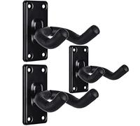WOGOD Ganci da parete per chitarra, confezione da 3, per chitarre acustiche, elettriche e bassi (confezione da 3, nero)