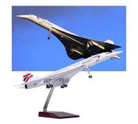WOGYOZKA Modello di aereo Concorde in scala 1:125 - British Airways Supersonic, aereo per collezionisti e display, materiale in resina resistente con ruote girevoli (normale)