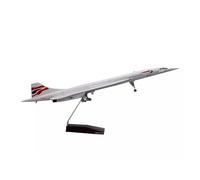 WOGYOZKA Modello di aereo Concorde in scala 1:125 - British Airways Supersonic, aereo per collezionisti e display, materiale in resina resistente con ruote girevoli (aggiornato)