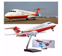 WOGYOZKA Modello Di Aereo Passeggeri In Resina COMAC ARJ21 1/80 Da 18,5 Pollici, Simulazione Dell'aviazione Civile Con Ruote E Luce, Regalo Decorativo Collezione For Aeromobili ARJ21-700(Normal)