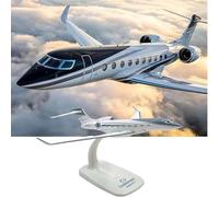 WOGYOZKA Modello Di Jet Aziendale Gulfstream G650 - Aereo Executive Premium Da 16 Cm, Espositore Scrivania In Edizione Collezione E Regalo Con Supporto