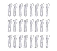 Wohlstand 50 Pezzi Gancio Tenda Plastica Bianco, Ganci in plastica per Tende da Finestra, Gancio Appendi Tende, per la Maggior Parte delle Tende Che richiedono Ganci per Tende