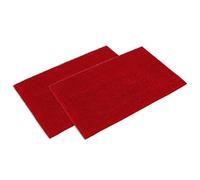 WohnDirect Set di 2 tappetini da bagno, colore rosso, 45 x 45 cm, con scollatura per WC, antiscivolo e lavabile, tappetino da bagno, tappetino per WC
