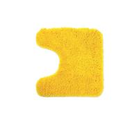 WohnDirect, tappetino da bagno antiscivolo, lavabile e ad asciugatura rapida, moderno, in microfibra, morbido ed elastico, Gelb, 45x45 cm MIT WC Ausschnitt