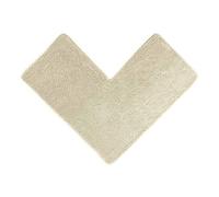 WohnDirect Tappetino da Doccia angolare Crema - Ideale per cabine Doccia quadrate, può Essere Combinato in Un Set, Antiscivolo e Lavabile - Tappeti da Bagno & tappeti - 50 x 100 x 100 cm