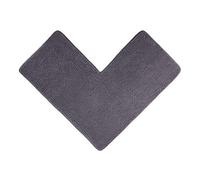 WohnDirect Tappetino da Doccia angolare Grigio - Ideale per cabine Doccia quadrate, può Essere Combinato in Un Set, Antiscivolo e Lavabile - Tappeti da Bagno & Tappeti da Bagno - 50 x 100 x 100 cm