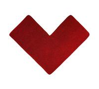 WohnDirect Tappetino da Doccia angolare Rosso - Ideale per cabine Doccia quadrate, può Essere Combinato in Un Set, Antiscivolo e Lavabile - Tappeti da Bagno & tappeti - 50 x 100 x 100 cm