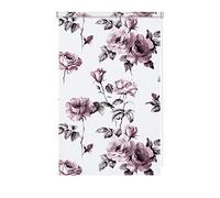 Wohnidee Tenda a Rullo da Giorno con Rose, Fissaggio a Incastro, con Colla o Viti, Opaco, Parti di Montaggio Incluse, Bianco, 60 x 150 cm (LxH)