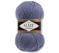 Wohnkult Alize 100 g Lanagold Premium Lana 51 Selezione Cappelli Coperte Abbigliamento Accesoire (203 | Denim Melange)