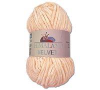 Wohnkult Himalaya - Gomitolo di lana Velvet Dolphin, soffice ciniglia, 100 g, per accessori, indumenti e coperte, 40 colori a scelta (90053 | rosa chiaro)