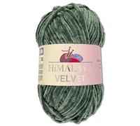 Wohnkult Himalaya - Gomitolo di lana Velvet Dolphin, soffice ciniglia, 100 g, per accessori, indumenti e coperte, 40 colori a scelta (90020 | grigio scuro)