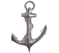 Wohnling Ancora decorativa 70 cm, argento, grande statuetta in alluminio, decorazione per la casa, decorazione da parete, in metallo, decorazione da parete, XXL, decorazione da parete moderna