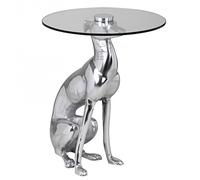 WOHNLING tavoloDeco di Disegno Argento Figura Dog Alluminio Colore