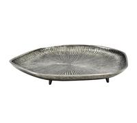 WOHNLING Vassoio Decorativo Organico 40x40x5cm Alluminio Argento