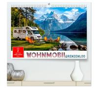 Wohnmobil grenzenlos (hochwertiger Premium Wandkalender 2026 DIN A2 quer), Kunstdruck in Hochglanz: Fahren, wohin das Herz begehrt, wann immer man will.