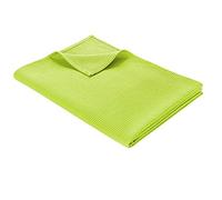 WOHNWOHL® Coperta leggera in cotone waffle piqué (220x240 cm) • Plaid estivo 100% cotone • Coperta da divano leggera • Facile da lavare • Copriletto decorativo • Colore: Verde