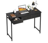 WOHOMO Scrivania per computer con cassetti, scrivania per camera da letto da 99,3 cm con contenitore, scrivania per casa e ufficio per spazi della stanza, tavoli da studio moderni per lavoro