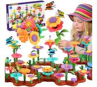 wohot Giochi Costruzioni Giardino Fiorito Bambina 3 4 5 6 Anni, Giocattoli Costruzione di Giardini Fioriti per Bambine, Bouquet Fai da Te Set Regali, Giardino Fiorito Giocattoli Regalo (144 PCS)