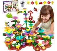 wohot Giochi Costruzioni Giardino Fiorito Bambina 3 4 5 6 Anni, Giocattoli Costruzione di Giardini Fioriti per Bambine, Bouquet Fai da Te Set Regali, Giardino Fiorito Giocattoli Regalo (118 PCS)