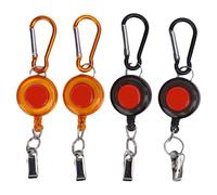 WOHPNLE 4Pcs Retractable Keychain, 60cm Anti-Loss Badge Reel with Secure Locking Mechanism for Golfing Bag Gloves Scarf Hat for ID Cards And Accessories