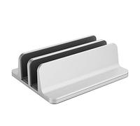 WOHPNLE Adjustable Laptop Stand, Aluminum Alloy Laptop Holder Bottom with Silicone Integrated Process Three Dimensional Curved Exterior Vertical Stand for Office Home Desk