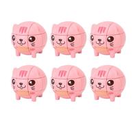WOHPNLE Animal Speed Cube 6 pacchetto, giocattolo di puzzle 3x3 con design dei cartoni animati per bambini per bambini Brain Teaser e Educational Party Favors