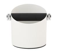 Wohpnle Coffee Knock Box, Carbon Steel Coffee Grounds Container Knock Box Cash Can Grounds Dump Bin Coffee Puck Smaltment Box per Home Office (Nero) (Bianco)