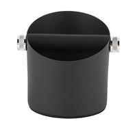 Wohpnle Coffee Knock Box, Carbon Steel Coffee Grounds Container Knock Box Cash Can Grounds Dump Bin Coffee Puck Smaltment Box per Home Office (Nero)