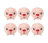 WOHPNLE Cubo della velocità animale 6 pacchetto, giocattolo di puzzle 3x3 con design dei cartoni animati per bambini Brain teaser e bomboniere per feste educative