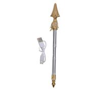 Wohpnle Fun costumi Spartan Spear, Halloween Costume Accessorio di plastica Play Toy Telescoping Spear Toy con luce e suono per l'esperienza di gioco di ruolo (argento)