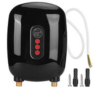 WOHPNLE Instant Water Heater, 6500W Fast Heating Electric Water Heater with LED Temperature Display Tankless Water Heater for Kitchen And Bathroom Home Use (Black)