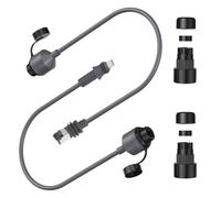 WOHPNLE IP68 classificato 24AWG 1200 Mbps, cavo satellitare rettangolare in acqua Attatore Ethernet RJ45 per antenne azienli iniettori e router