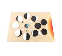 WOHPNLE Kit di Puzzle in Legno di Luna, Puzzle Fatti a Mano per Bambini per Bambini educativo Moon Fase Giocattolo Giocattolo Sun e Moon Matching Puzzle Game