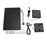 WOHPNLE Kit Ventola Doppia alimentata ad energia Solare IPX7 da 75 W, 3000-4000 Giri/min, Pannello in silicio monocristallino, Ventola Solare Esterna, Ventola di Scarico e Raffreddamento