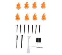 WOHPNLE Lot de 8 lampes solaires insérées dans le sol en forme de citrouille, étanches IP65, décorations de lumières d'Halloween, utilisation par tous les temps, durabilité, trottoirs