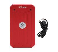 WOHPNLE Microfono USB, microfono con riduzione del rumore a 2 canali, microfono omnidirezionale a 360° per streaming live, registrazione di giochi e conferenze (rojo chino)