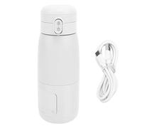 WOHPNLE Portable Milk Warmer, USB Rechargeable Baby Bottle Warmer Travel Cordless Fast Warming with Intelligent Heat Preservation for Car Outdoor Use (White)