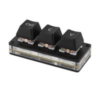 WOHPNLE Tastierino macro a 3 tasti, tastiera cablata USB supporta interruttore rosso sostituibile a caldo Mini tastierino fai-da-te per giochi, ufficio, casa, donne, uomini