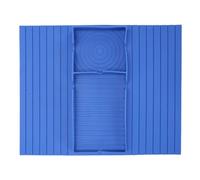 WOHPNLE Tavolo di bracciolo divano, 13.4x16.9in tavolo di divano non slip tasso di divano silicone morbido vassoio braccio con più scomparti per bevande, telefoni e remoti (Dark Blue)