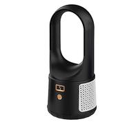 WOHPNLE Ventilatore a torre, ventola senza lama a 6 velocità, carica USB, ventilatori da pavimento a basso rumore con display LED intelligente per tutta la camera da letto, ufficio (Black)