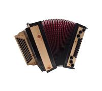 WoidBua - Armonica Steirische Zirbe-Black G C F B, 4 file, 3 core, completa, a Mano voci, bassi X & H, margini, mezzitoni, custodia di lusso, zaino, cinghia e copertina, 7 kg