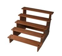Woideklu Alzata in Legno a 5 Livelli, Supporto Multiuso per Cupcake, Scaletta per Bancone Cucina, Leggera, 30x30x23.2 cm