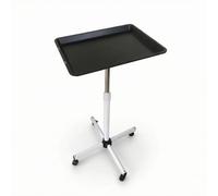 Woideklu Carrello Vassoio da Salone Carrello Supporto Ripiano Trolley con Asta Regolabile E Base a Cinque Razze con Ruote Scorrevoli Portautensili per, Nero