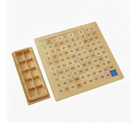 Woideklu Children Learning Board Tavola Numerica Didattica Pannello Contare Cento Tessere Gioco Apprendimento in Legno di Faggio con Numeri Neri Ben Visibili